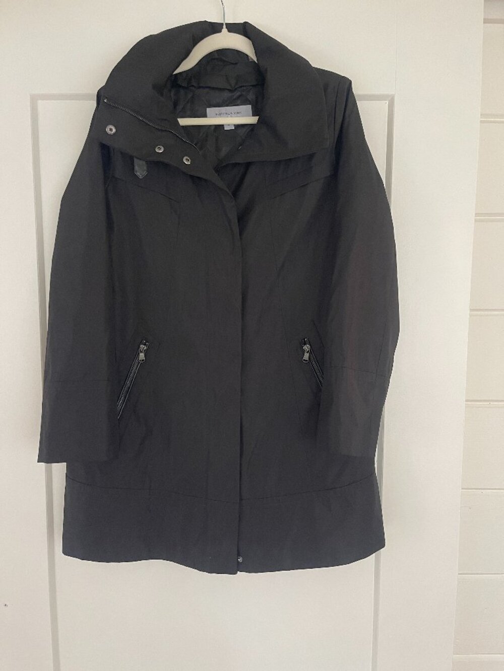 Marc New York Carmine High Collar Trench Coat Zip-Out Quilted Liner – Women’s M